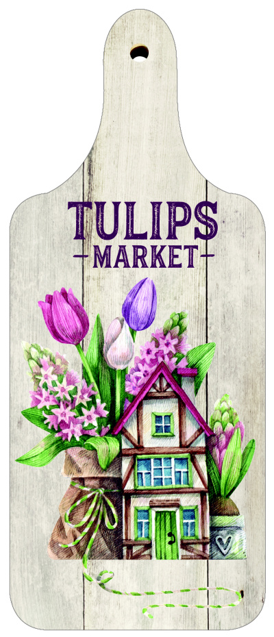 Dekorativní kuchyňské prkénko 11,5 x 26 cm - Tulips market