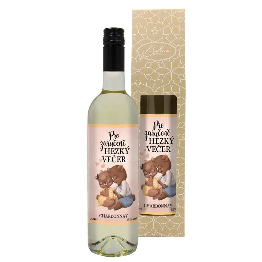 Dárkové víno Chardonnay 0,75 l - Zaručeně hezký večer
