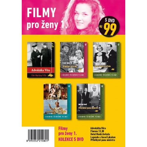 Filmy pro ženy 1 5DVD (pošetky)