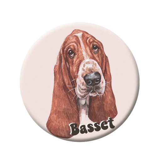 Button (placka) se špendlíkem 44 mm - Basset
