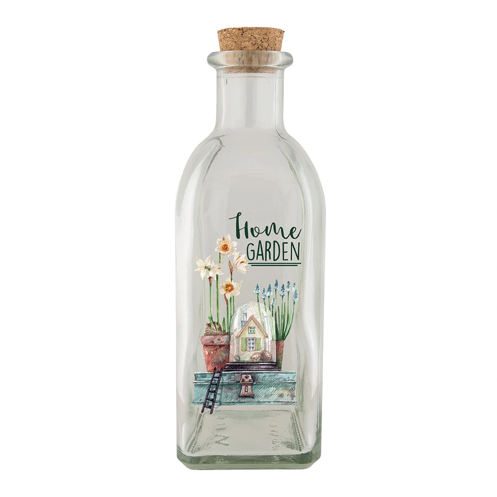 Skleněná lahvička 500 ml - Home garden