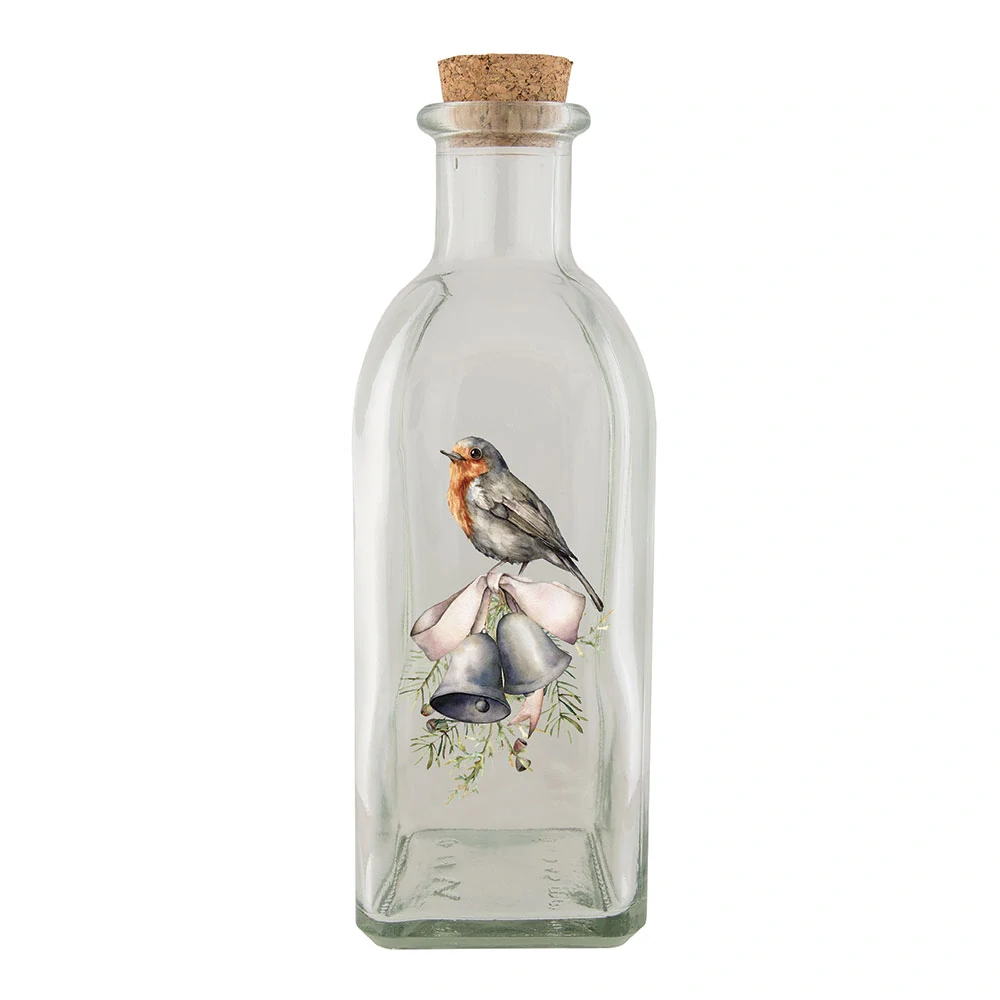 Skleněná lahvička 500 ml - Ptáček