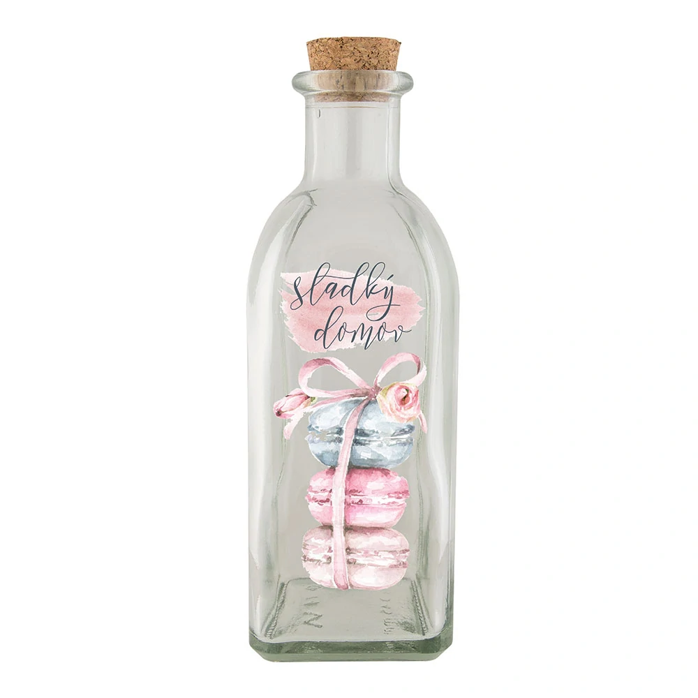 Skleněná lahvička 500 ml - Sladký domov
