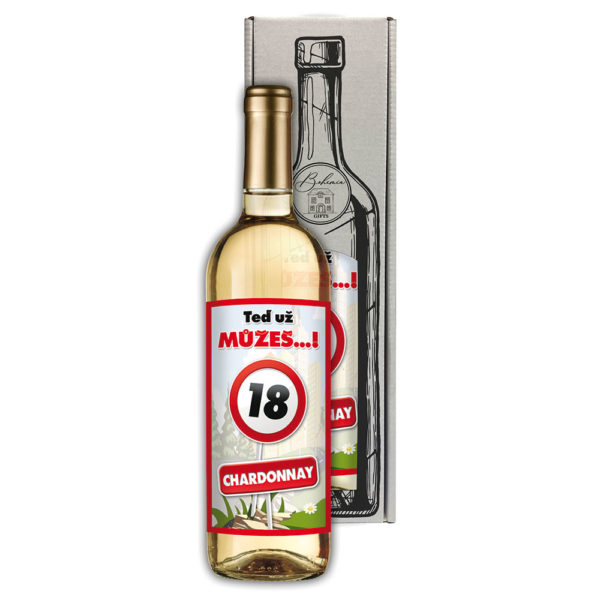 Dárkové víno Chardonnay 0,75 l - Vše nejlepší 18