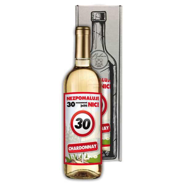 Dárkové víno Chardonnay 0,75 l - Vše nejlepší 30