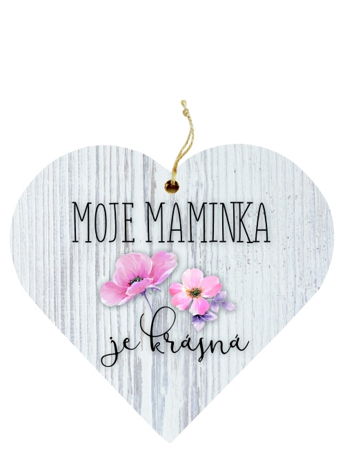 Parfémované dřevěné srdce - Moje maminka