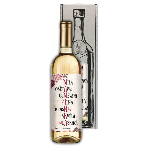 Dárkové víno Chardonay 0,75 l - Mamince