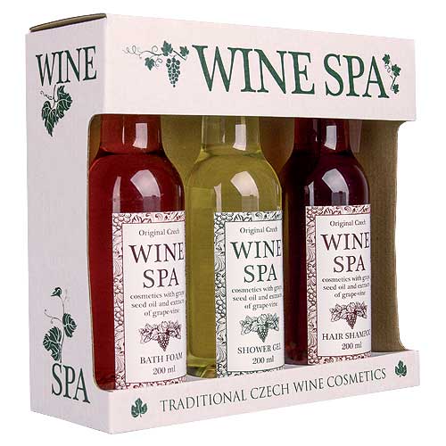 Wine Spa - vinná kosmetika sada - Gel, šampon a pěna