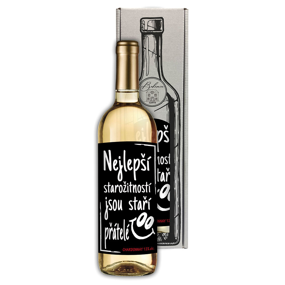 Dárkové víno Chardonnay 0,75 l - Staří přátelé