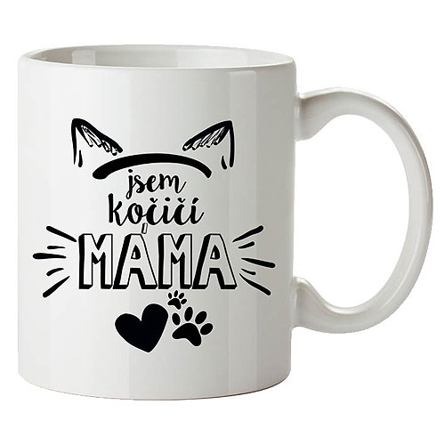 Keramický hrnek 350 ml - Jsem kočičí máma