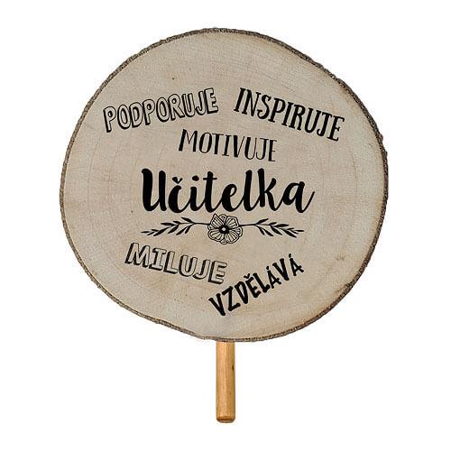 Dřevěná dekorace do květiny 30 cm – pro paní učitelku