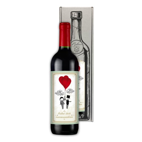 Dárkové víno Merlot 0,75 l - Svatební
