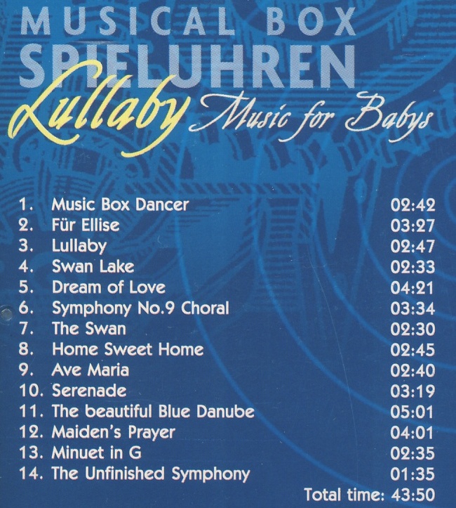 Lullaby - Music For Babys CD