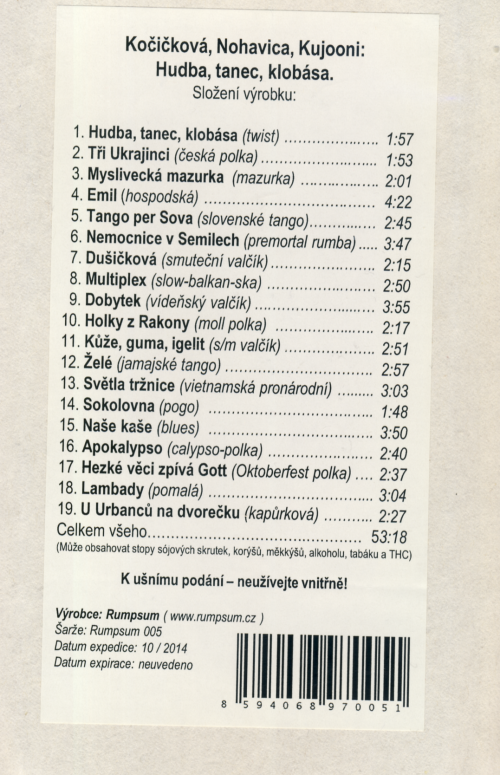 Ester Kočičková/Lubomír Nohavica - Hudba, tanec, klobása CD