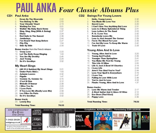Paul Anka - Four Classic Albums Plus 2CD