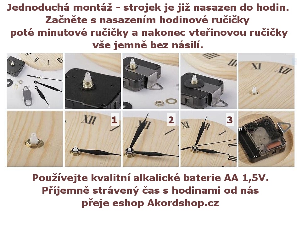 Dřevěné hodiny 24 cm - Vždy je čas na víno