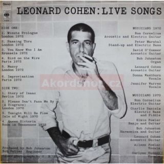 Leonard Cohen - Live Songs LP