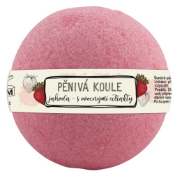 Šumivá pěnivá bomba do koupele 100 g - Jahoda
