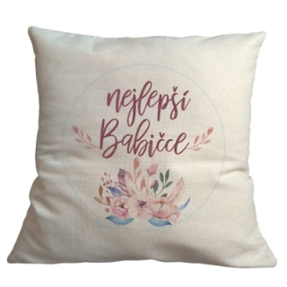 Povlak na polštář látkový 40×40 cm - Nejlepší babičce