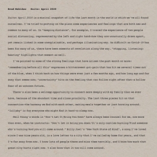 Brad Mehldau - Suite: April 2020 CD