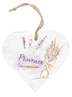Parfemované dřevěné srdce - Provence