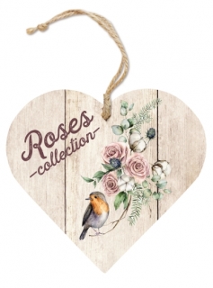 Parfemované dřevěné srdce - Roses Collection