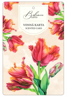 Aromatická karta - Červené tulipány