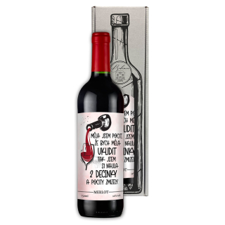 Dárkové víno Merlot 0,75 l - Dvě decinky