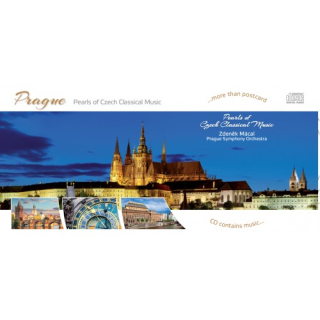 Pohlednice motiv Praha s přáním + CD