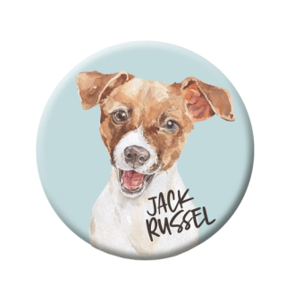 Button (placka) se špendlíkem 44 mm - Jack Russel