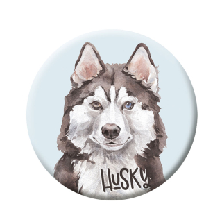 Button (placka) se špendlíkem 44 mm - Husky
