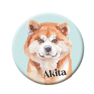 Button (placka) se špendlíkem 44 mm - Akita