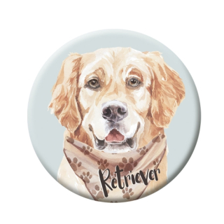 Button (placka) se špendlíkem 44 mm - Retriever