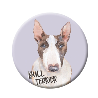 Button (placka) se špendlíkem 44 mm - Bull Terrier