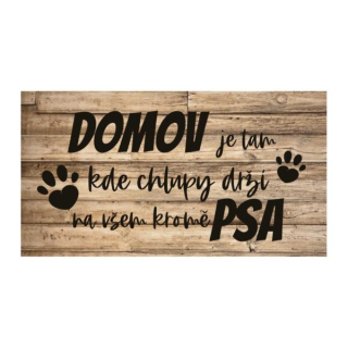 Dekorační obrázek na zavěšení 13 x 24 cm – Domov psa