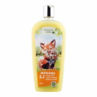 3v1 dětský sprchový gel, šampon a pěna do koupele 500 ml - heřmánek