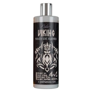 4v1 sprchový gel, šampon, pěna a mýdlo pro muže 400 ml - Viking