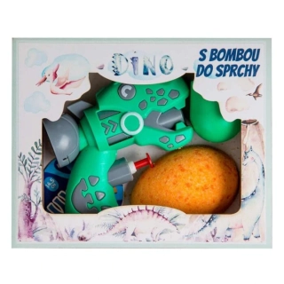 Dino - šumivá bomba 70 g a plastová hračka (vodní pistolka)