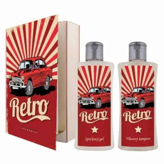 Kosmetická sada Retro - sprchový gel 250 ml a šampon 250 ml