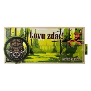 Interaktivní mléčná čokoláda 100g - Pro myslivce
