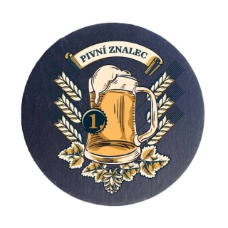Kameninový podtácek 10cm - Pivní znalec
