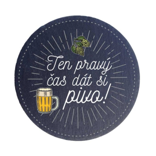 Kameninový podtácek 10cm - Čas na pivo 