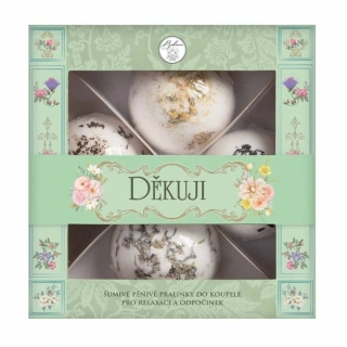 Pralinky do koupele - Děkuji (4x šumivá bomba do vany)