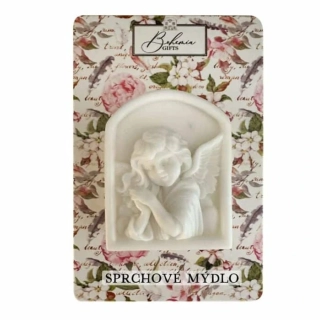 Ručně vyrávěné mýdlo 100 g na blisteru - andělíček v okně