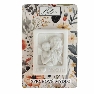 Ručně vyrávěné mýdlo 80 g na blisteru - I Love Mom