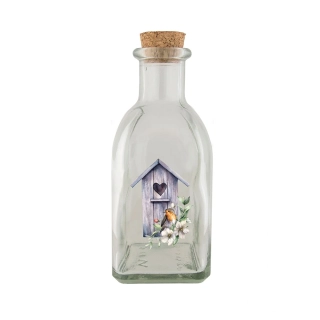 Skleněná lahvička 250 ml - Domeček