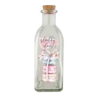 Skleněná lahvička 500 ml - Sladký domov