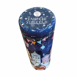 Vánoční sypané čaje v plechovkách - Tmavě modrá (4ks)
