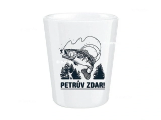 Keramický panák pro rybáře - Petrův zdar