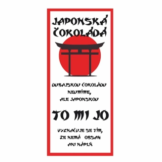 Dárková mléčná čokoláda 100 g - Japonská čokoláda
